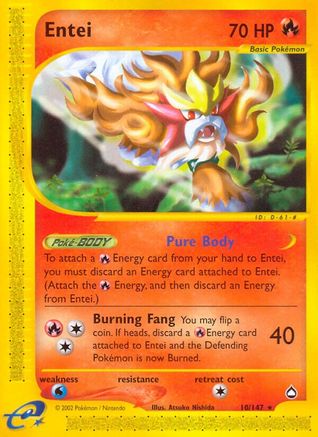 Entei 010 Aquapolis - Rare