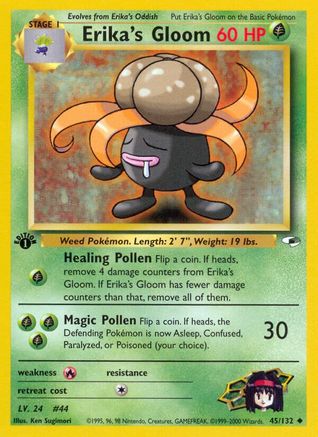 Erika's Gloom (45) 045/132 - Unlimited Gym Heroes - Uncommon