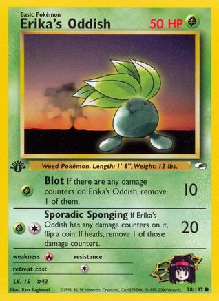 Erika's Oddish (78) 078/132 - Unlimited Gym Heroes - Common
