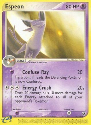 Espeon 016/100 - Reverse Holofoil Sandstorm - Rare