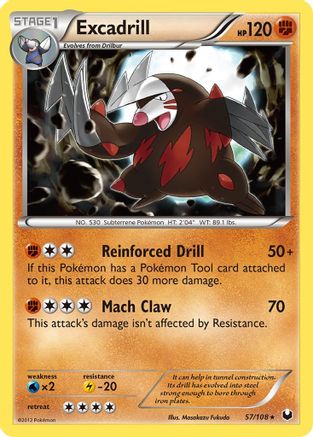 Excadrill (57) 057 - Reverse Holofoil Dark Explorers - Rare