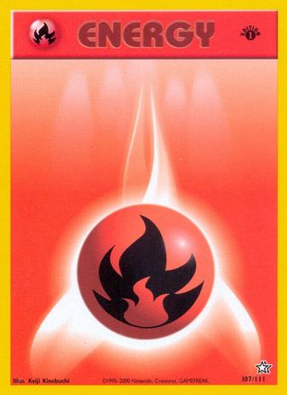 Fire Energy 107/111 - 1st Edition Neo Genesis - Common
