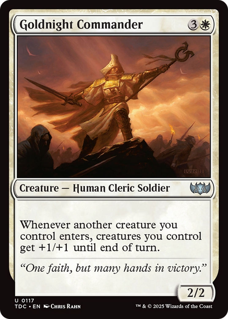 Goldnight Commander (TDC-117) - Commander: Tarkir: Dragonstorm