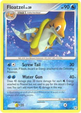 Floatzel 026 - Reverse Holofoil Diamond and Pearl - Rare