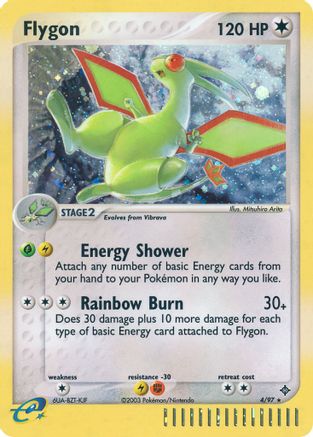 Flygon 004/097 - Reverse Holofoil Dragon - Holo Rare