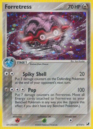 Forretress 006 - Reverse Holofoil Unseen Forces - Holo Rare