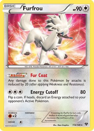 Furfrou 114 - Holofoil XY Base Set - Holo Rare