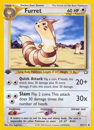 Furret 035/111 - Unlimited Neo Genesis - Uncommon