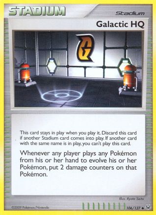 Galactic HQ 106 - Reverse Holofoil Platinum - Uncommon