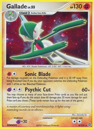 Gallade 006/132 - Holofoil Secret Wonders - Holo Rare