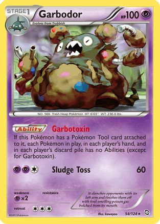Garbodor 054 - Reverse Holofoil Dragons Exalted - Holo Rare