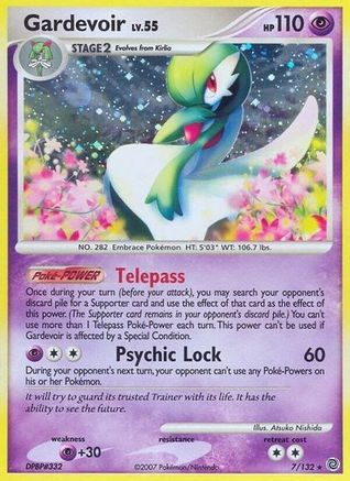 Gardevoir 007/132 - Reverse Holofoil Secret Wonders - Holo Rare