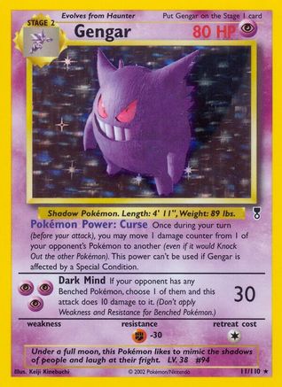 Gengar 011 - Reverse Holofoil Legendary Collection - Holo Rare