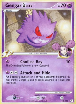Gengar GL 040/111 - Reverse Holofoil Rising Rivals - Uncommon
