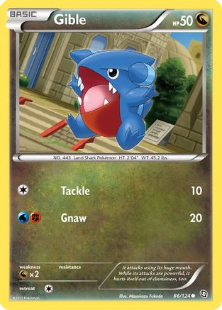 Gible (86) 086/124 - Reverse Holofoil Dragons Exalted - Common