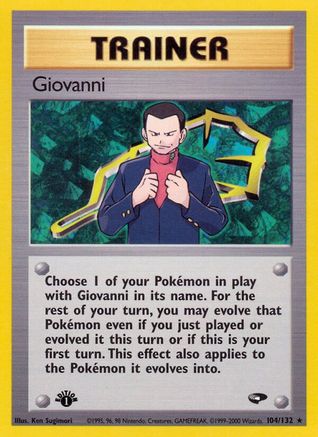 Giovanni (104) 104/132 - Unlimited Gym Challenge - Rare