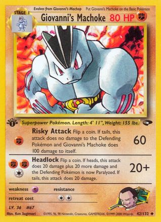 Giovanni's Machoke 042/132 - Unlimited Gym Challenge - Uncommon