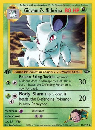 Giovanni's Nidorina 044/132 - Unlimited Gym Challenge - Uncommon