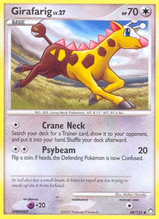 Girafarig 049 - Reverse Holofoil Mysterious Treasures - Uncommon