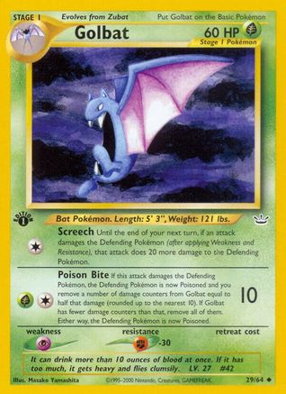 Golbat 029/64 - 1st Edition Neo Revelation - Uncommon