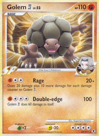 Golem E4 023 - Reverse Holofoil Rising Rivals - Rare