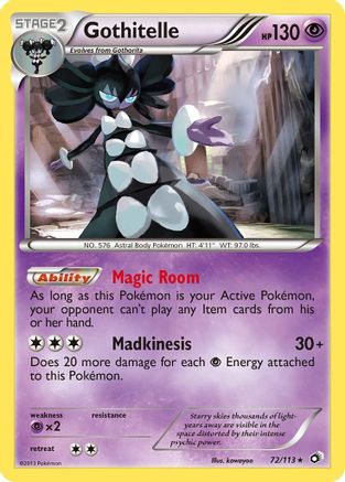 Gothitelle 072/113 - Reverse Holofoil Legendary Treasures - Holo Rare