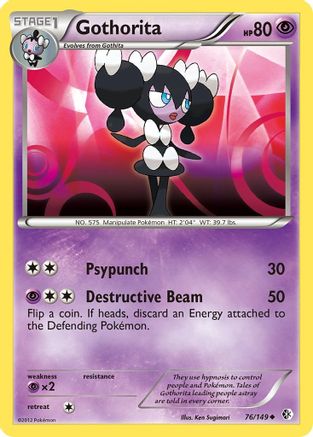 Gothorita 076 - Reverse Holofoil Boundaries Crossed - Uncommon