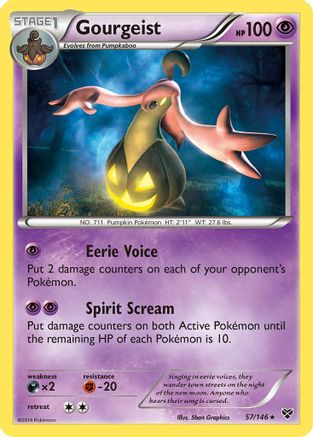 Gourgeist 057/146 - Holofoil XY Base Set - Holo Rare