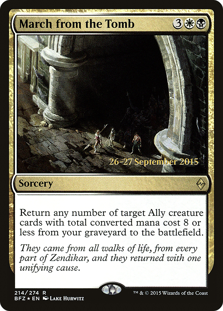March from the Tomb (PRE-214S) - Battle for Zendikar Promos Foil