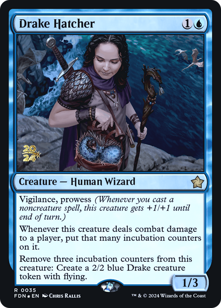 Drake Hatcher (PRE-35S) - Foundations Promos Foil