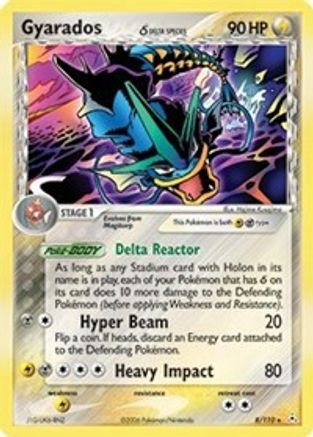 Gyarados (Delta Species) 008 - Reverse Holofoil Holon Phantoms - Holo Rare