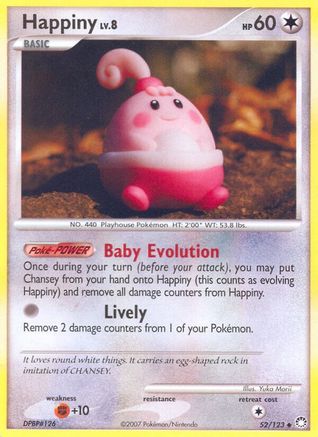 Happiny 052/123 - Reverse Holofoil Mysterious Treasures - Uncommon