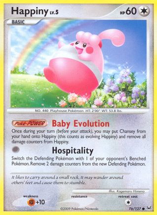 Happiny 076/127 - Reverse Holofoil Platinum - Common