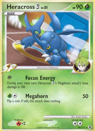 Heracross E4 024 - Reverse Holofoil Rising Rivals - Rare