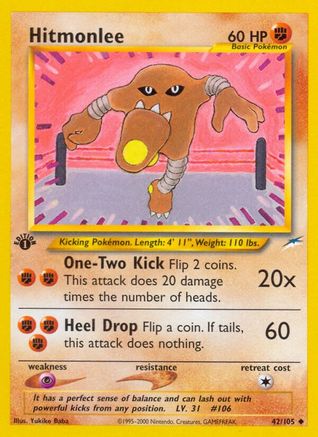 Hitmonlee 042/105 - Unlimited Neo Destiny - Uncommon