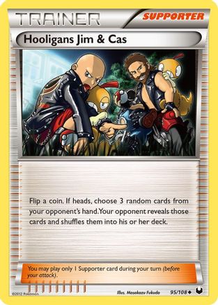 Hooligans Jim & Cas 095/108 - Reverse Holofoil Dark Explorers - Uncommon