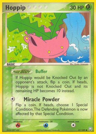 Hoppip 057 - Reverse Holofoil Team Rocket Returns - Common