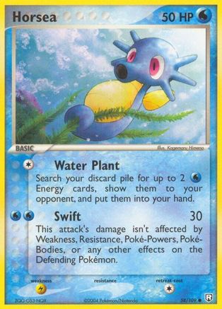Horsea 058/109 - Reverse Holofoil Team Rocket Returns - Common