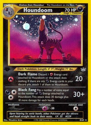 Houndoom 008/64 - 1st Edition Holofoil Neo Revelation - Holo Rare