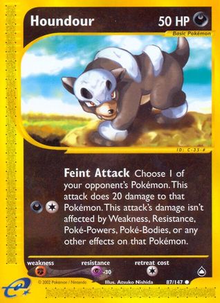 Houndour (87) 087/147 - Reverse Holofoil Aquapolis - Common