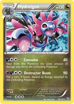 Hydreigon (98) 098 - Reverse Holofoil Dragons Exalted - Rare