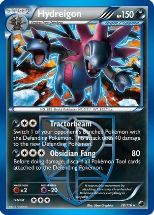 Hydreigon (Team Plasma) 078/116 - Holofoil Plasma Freeze - Holo Rare