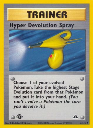 Hyper Devolution Spray 073/75 - 1st Edition Neo Discovery - Uncommon