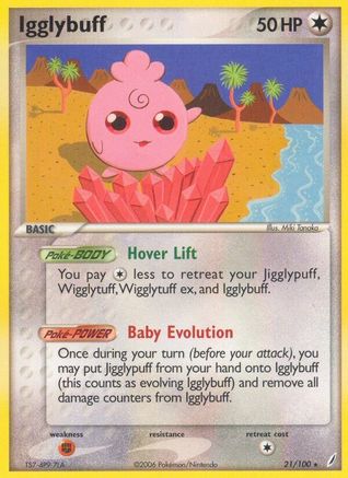 Igglybuff 021/100 - Reverse Holofoil Crystal Guardians - Rare
