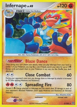 Infernape 003 - Reverse Holofoil Stormfront - Holo Rare