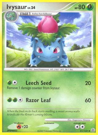 Ivysaur 051/132 - Reverse Holofoil Secret Wonders - Uncommon