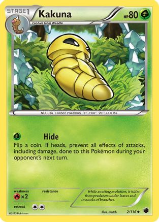 Kakuna 002/116 - Reverse Holofoil Plasma Freeze - Uncommon