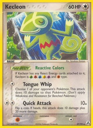 Kecleon 037/92 - Reverse Holofoil Legend Maker - Uncommon