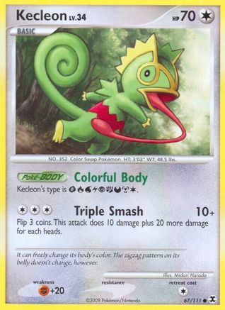 Kecleon 067/111 - Reverse Holofoil Rising Rivals - Common