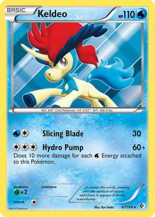 Keldeo (47) 047 - Reverse Holofoil Boundaries Crossed - Holo Rare